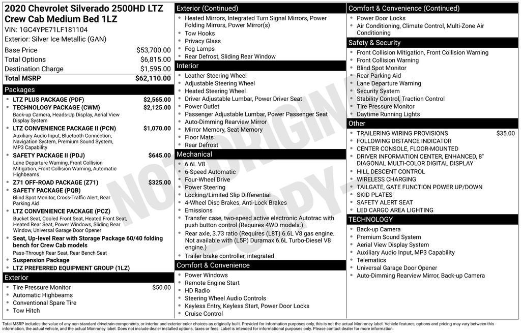 2020 Chevrolet Silverado 2500 HD LTZ