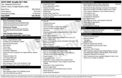 2023 GMC Acadia SLT