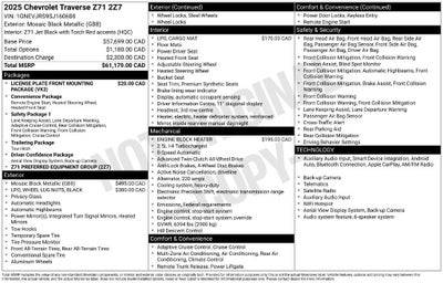 2025 Chevrolet Traverse Z71