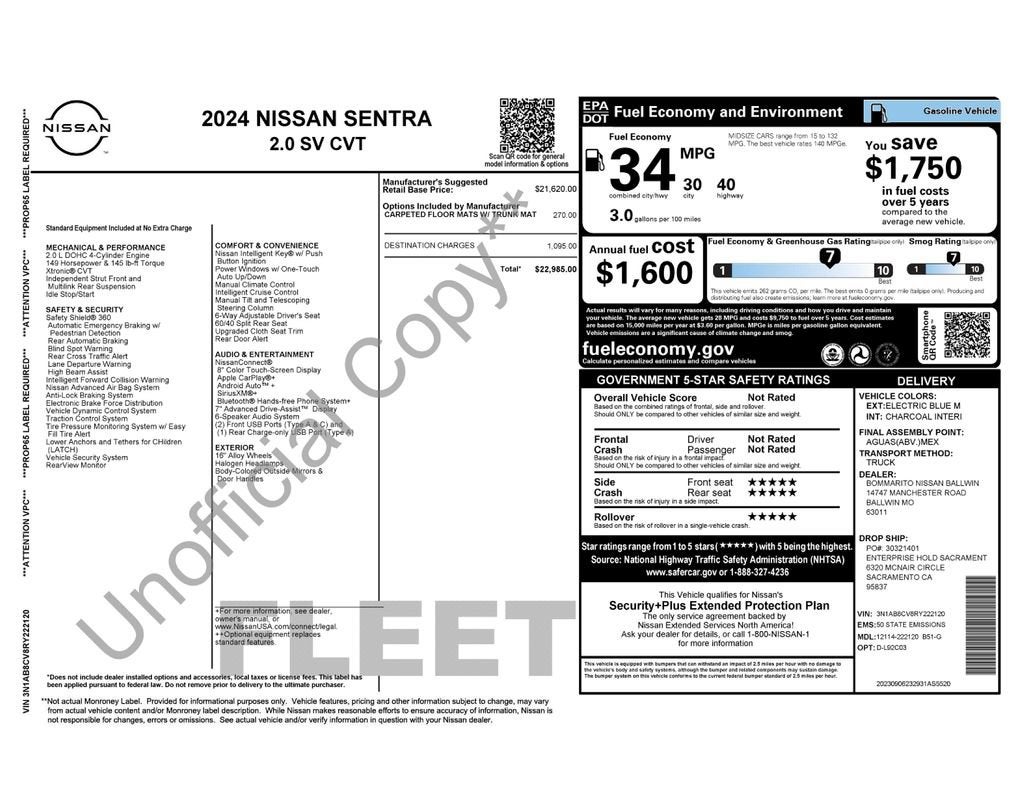 2024 Nissan Sentra SV