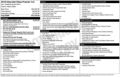 2018 Chevrolet Tahoe Premier