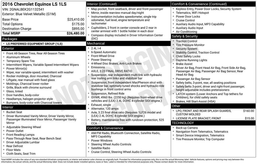 2016 Chevrolet Equinox LS