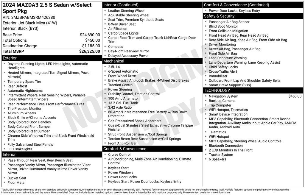 2024 Mazda Mazda3 2.5 S Select Sport
