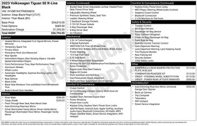 2023 Volkswagen Tiguan 2.0T SE R-Line Black