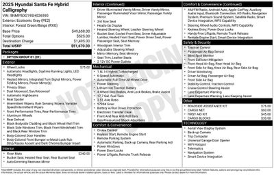 2025 Hyundai Santa Fe Hybrid Calligraphy
