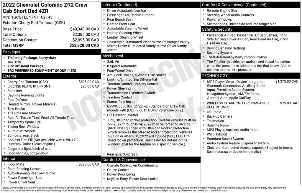 2022 Chevrolet Colorado ZR2