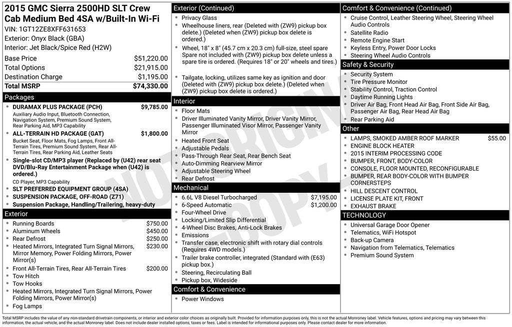 2015 GMC Sierra 2500HD SLT