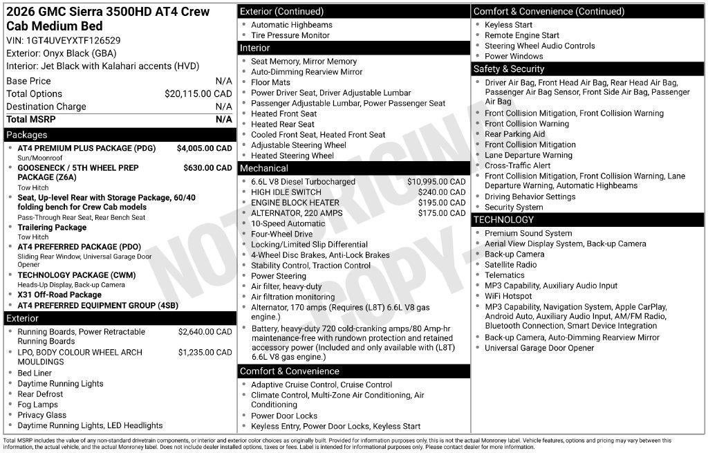 2026 GMC Sierra 3500HD AT4