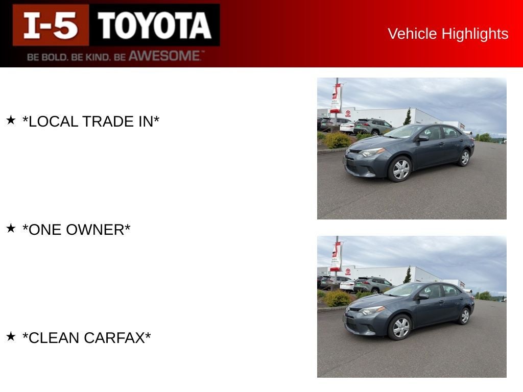 2015 Toyota Corolla LE