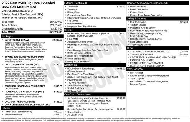 2022 RAM 2500 Big Horn