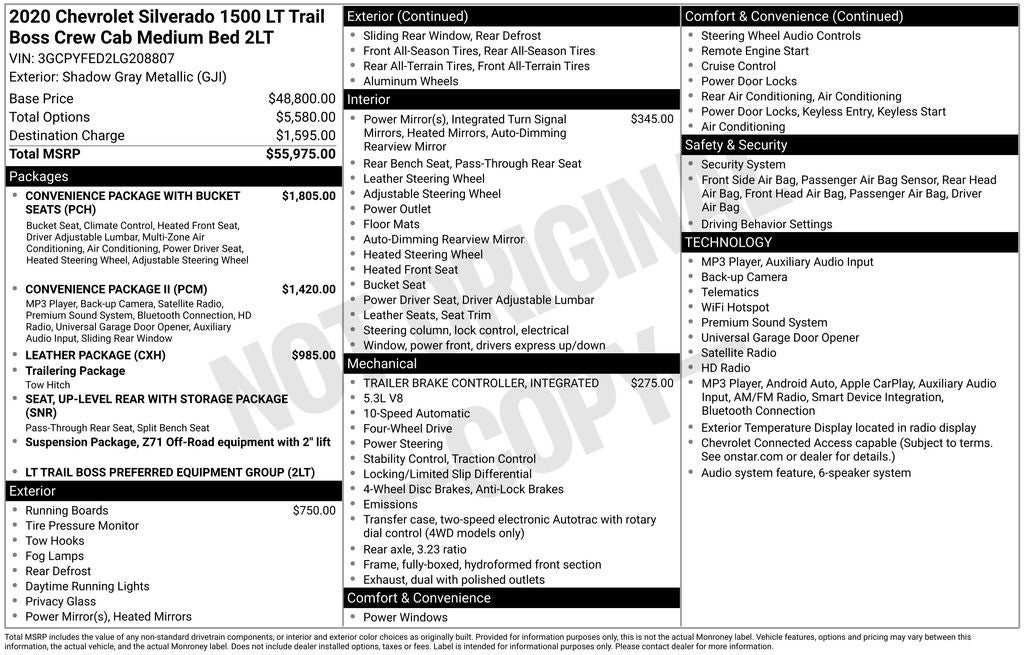 2020 Chevrolet Silverado 1500 LT Trail Boss
