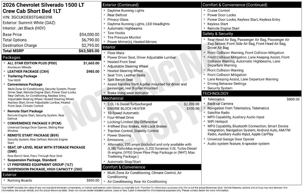 2026 Chevrolet Silverado 1500 LT LT1