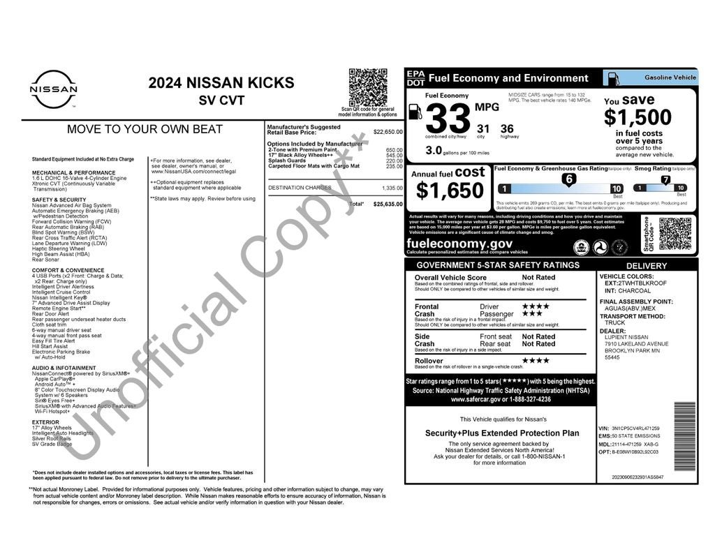 2024 Nissan Kicks SV
