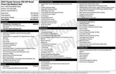 2023 Toyota Tacoma TRD Off-Road V6