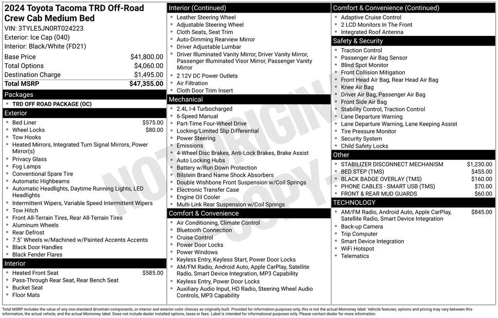 2024 Toyota Tacoma TRD Off-Road