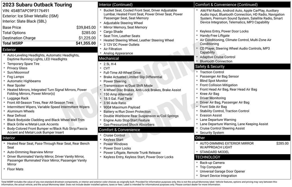 2023 Subaru Outback Touring