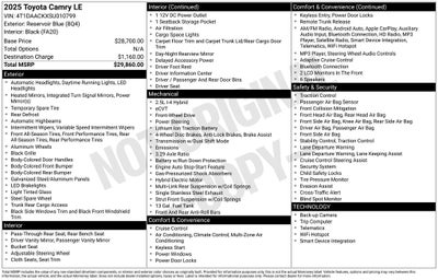 2025 Toyota Camry LE