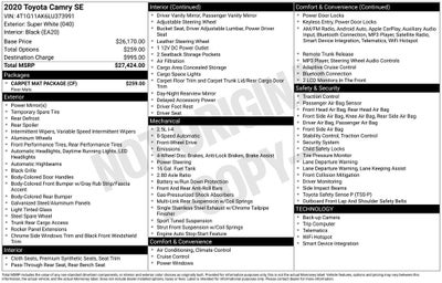 2020 Toyota Camry SE