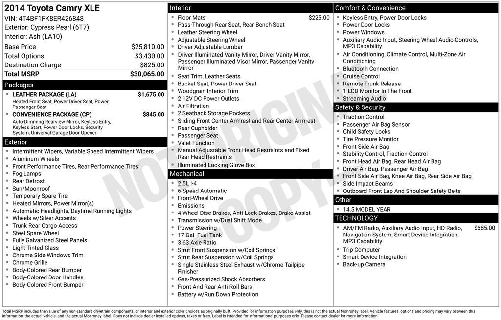2014 Toyota Camry L