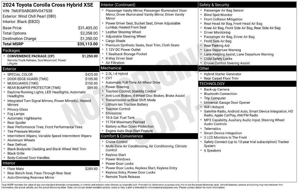 2024 Toyota Corolla Cross Hybrid XSE