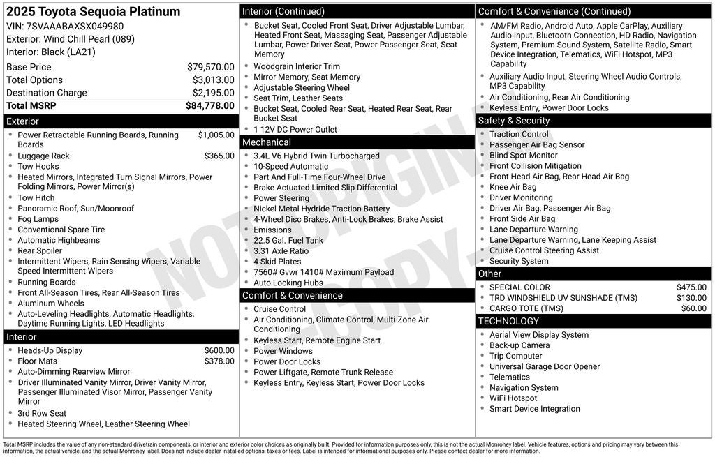 2025 Toyota Sequoia Platinum