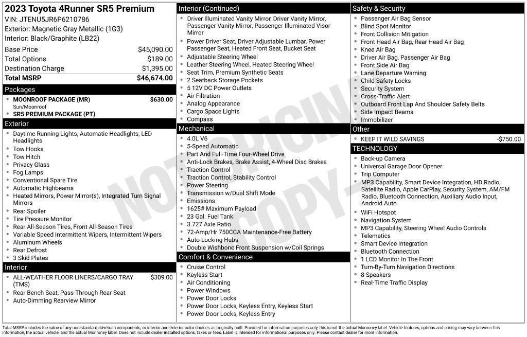 2023 Toyota 4Runner SR5 Premium