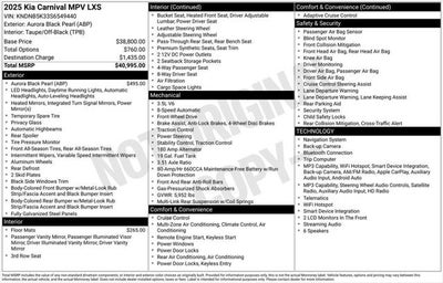 2025 Kia Carnival LXS
