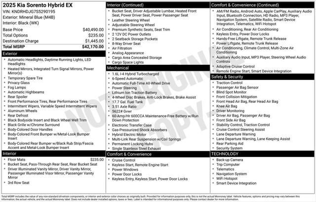 2025 Kia Sorento Hybrid EX