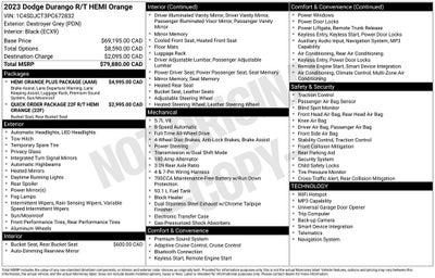 2023 Dodge Durango R/T Hemi Orange
