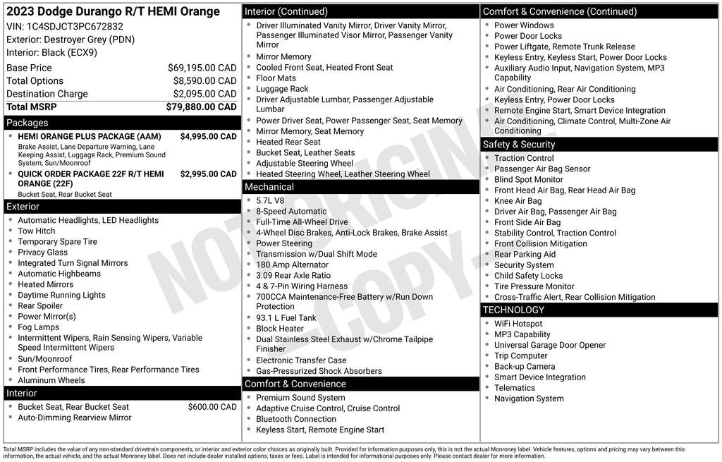2023 Dodge Durango R/T Hemi Orange
