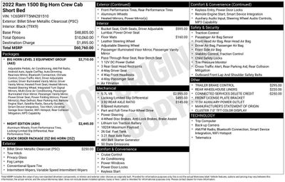 2022 RAM 1500 Big Horn Crew Cab 4x4 5'7' Box
