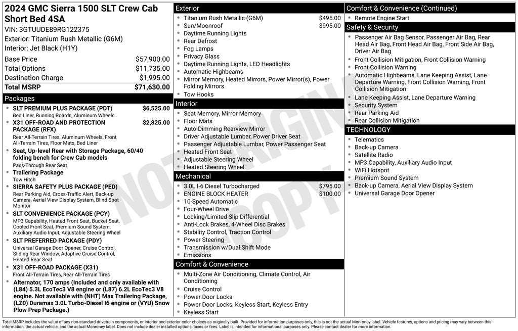 2024 GMC Sierra 1500 4WD Crew Cab Short Box SLT