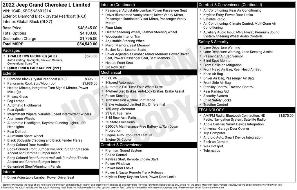 2022 Jeep Grand Cherokee L Limited