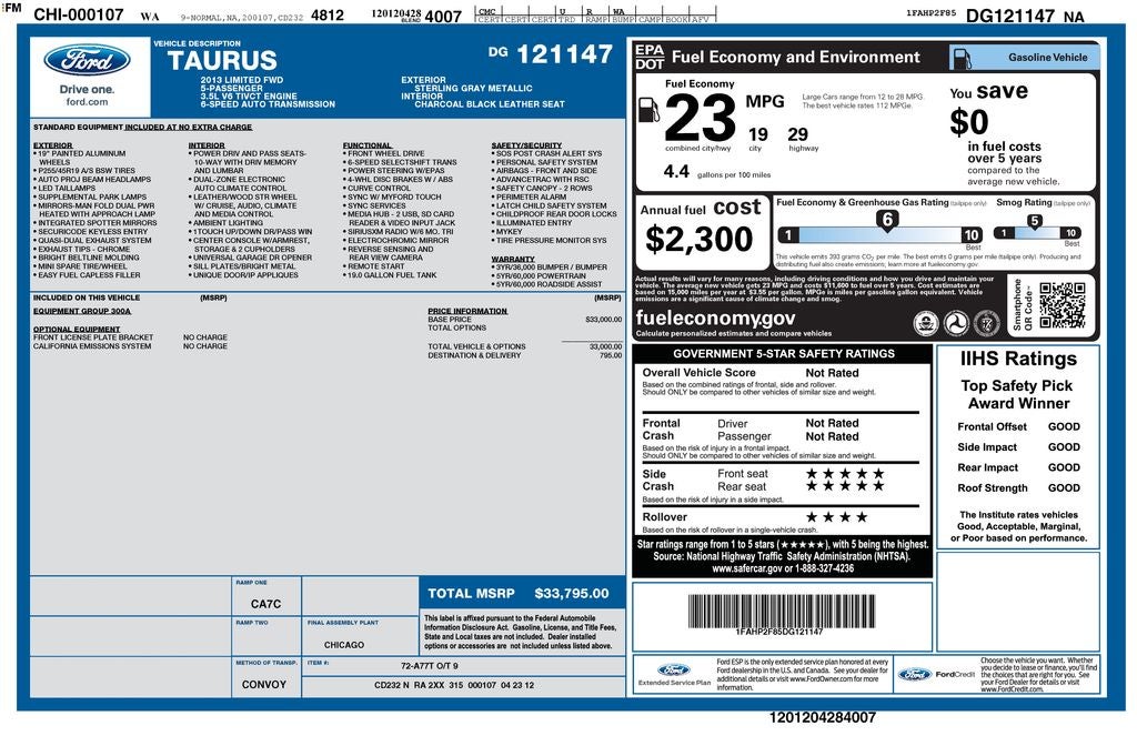 2013 Ford Taurus Limited