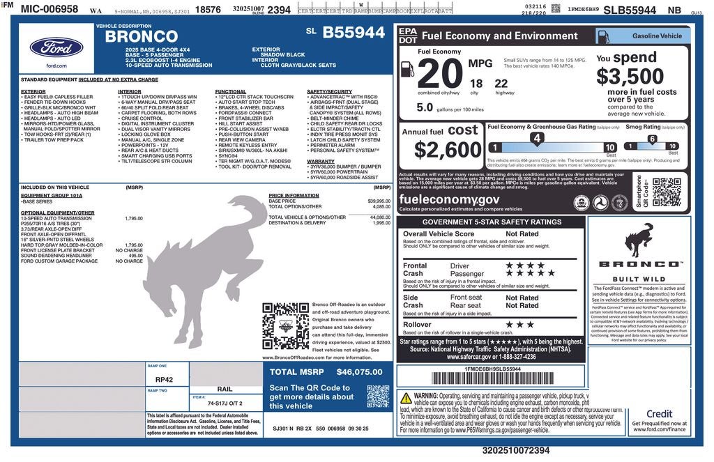 2025 Ford Bronco Base