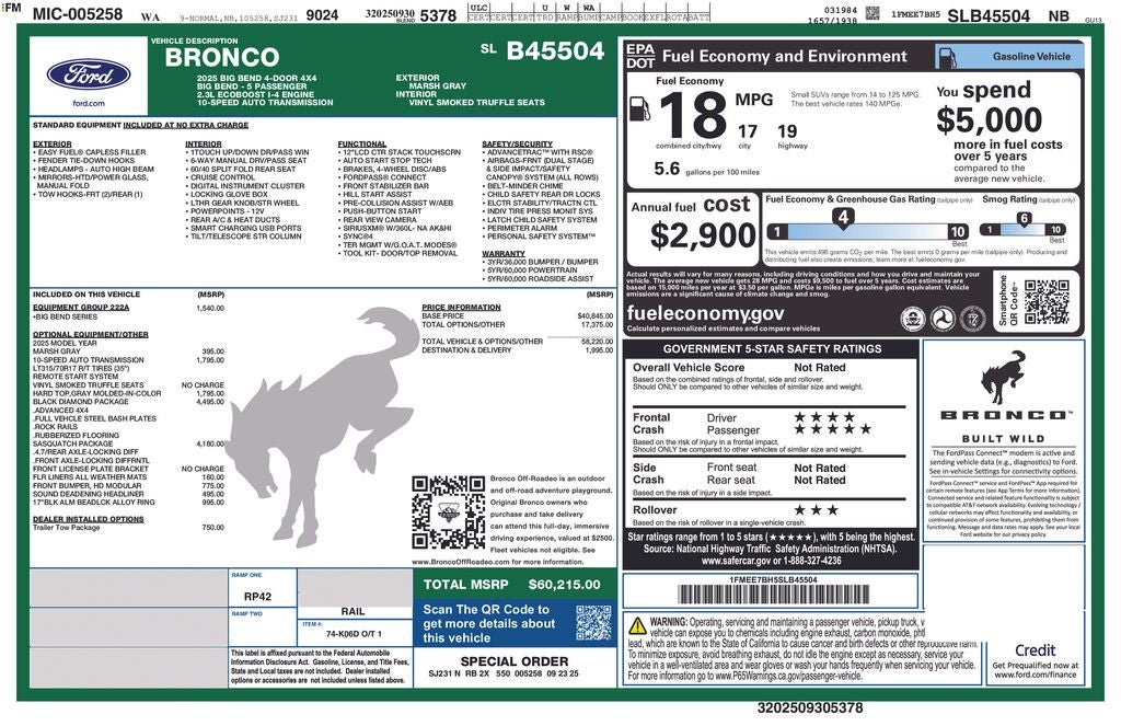 2025 Ford Bronco Big Bend