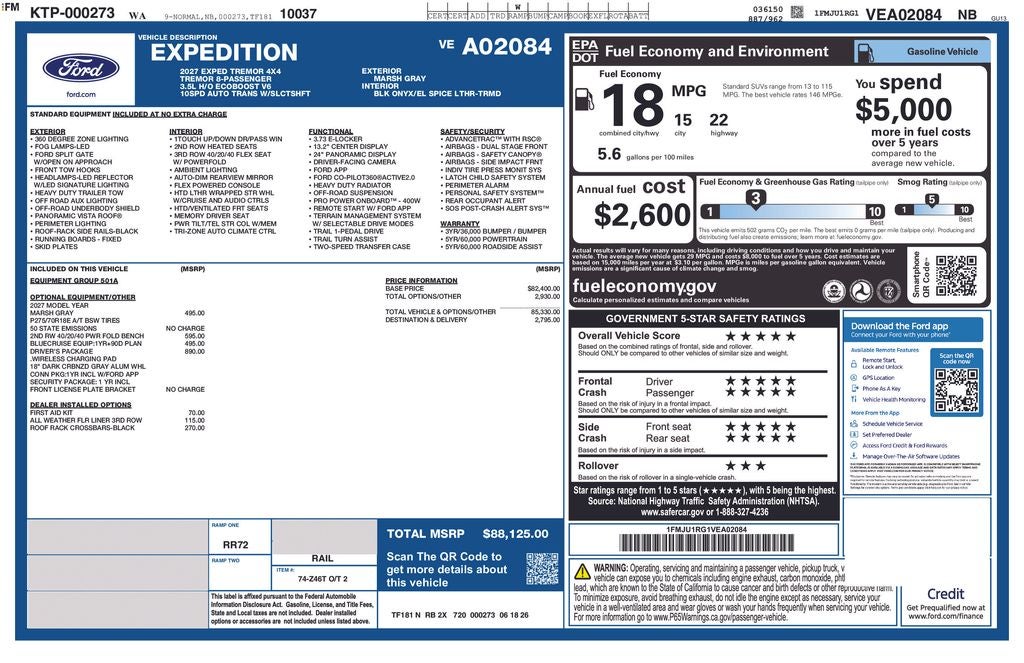 2027 Ford Expedition Tremor