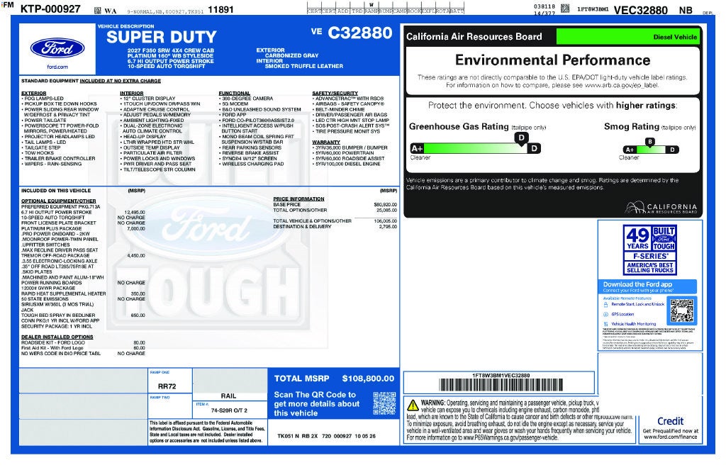 2027 Ford F-350SD F-350® Platinum®