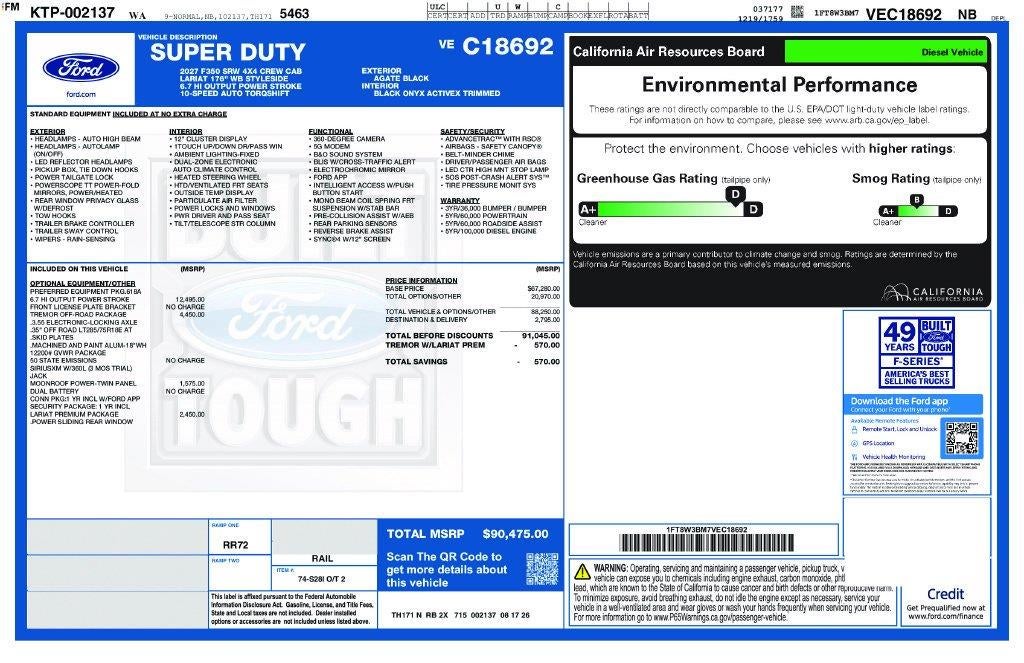 2027 Ford Super Duty F-350 SRW LARIAT