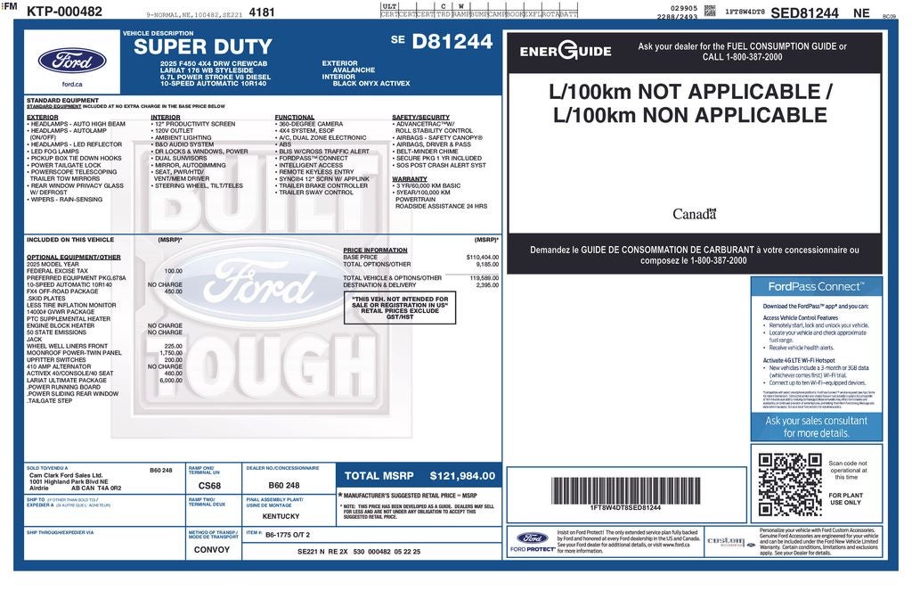 2025 Ford F-450SD Lariat DRW