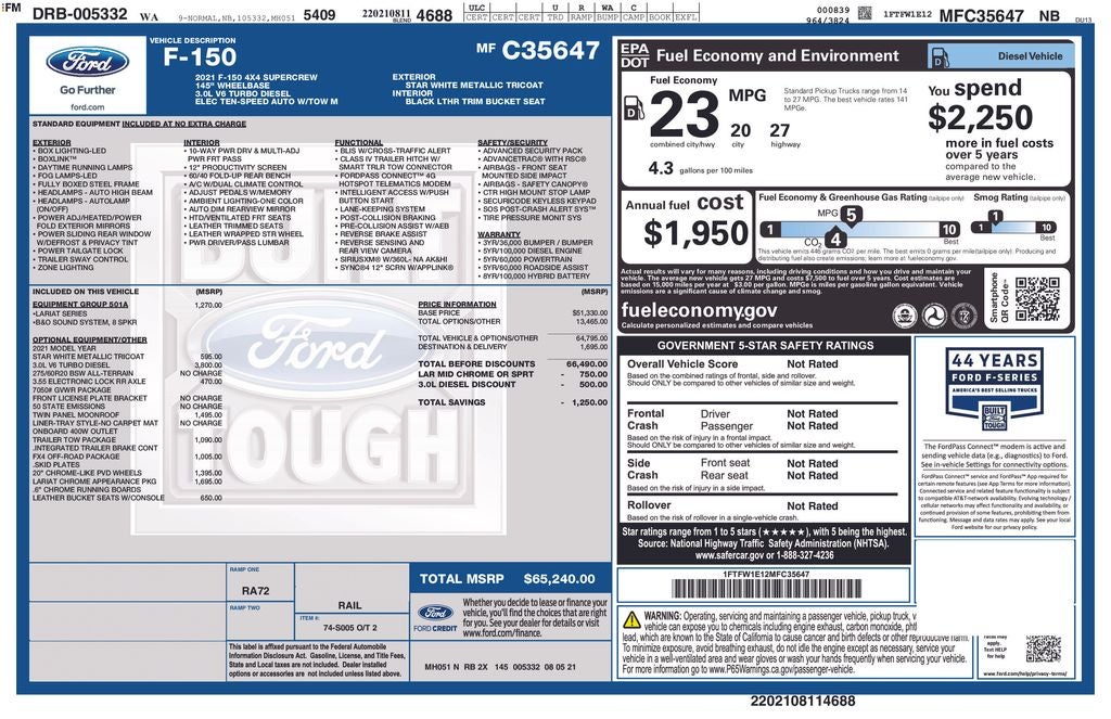 2021 Ford F-150 Lariat