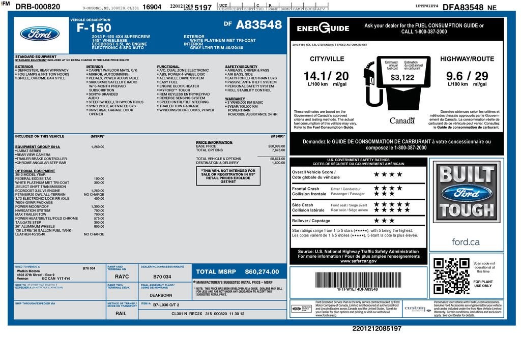 2013 Ford F-150 Lariat