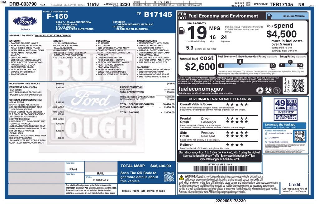 2026 Ford F-150 XLT
