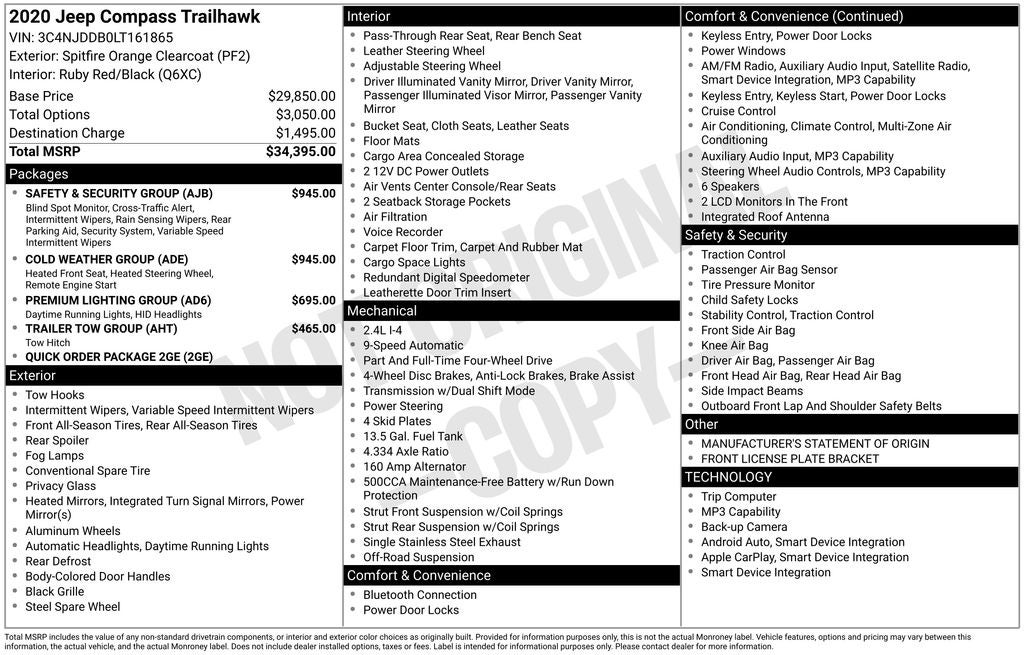 2020 Jeep Compass Trailhawk