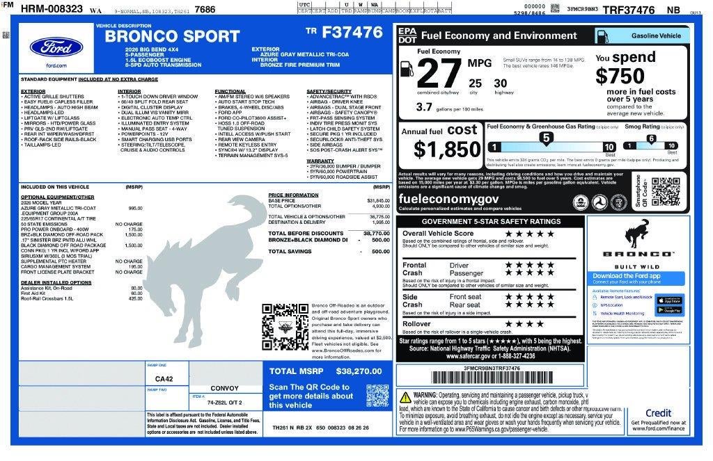 2026 Ford Bronco Sport Big Bend