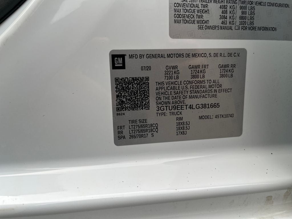 2020 GMC Sierra 1500 AT4