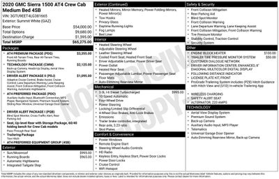 2020 GMC Sierra 1500 AT4