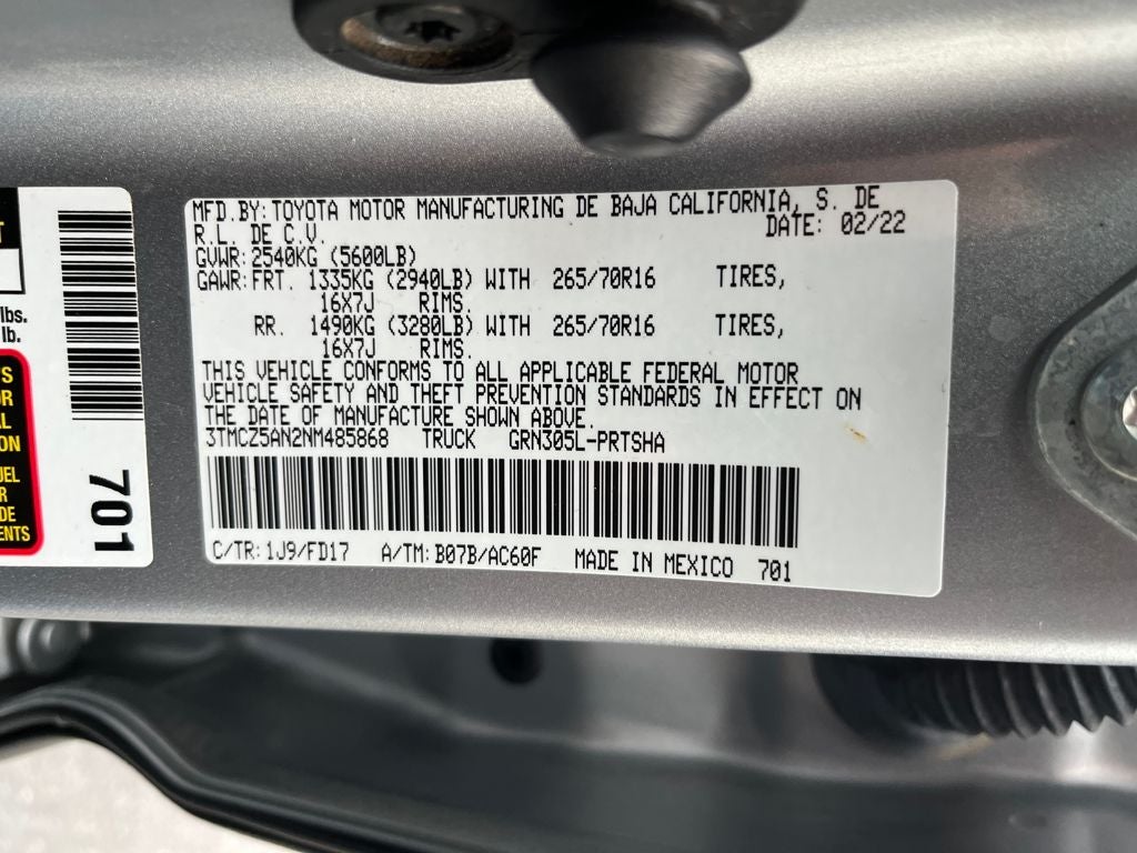 2022 Toyota Tacoma SR5 V6