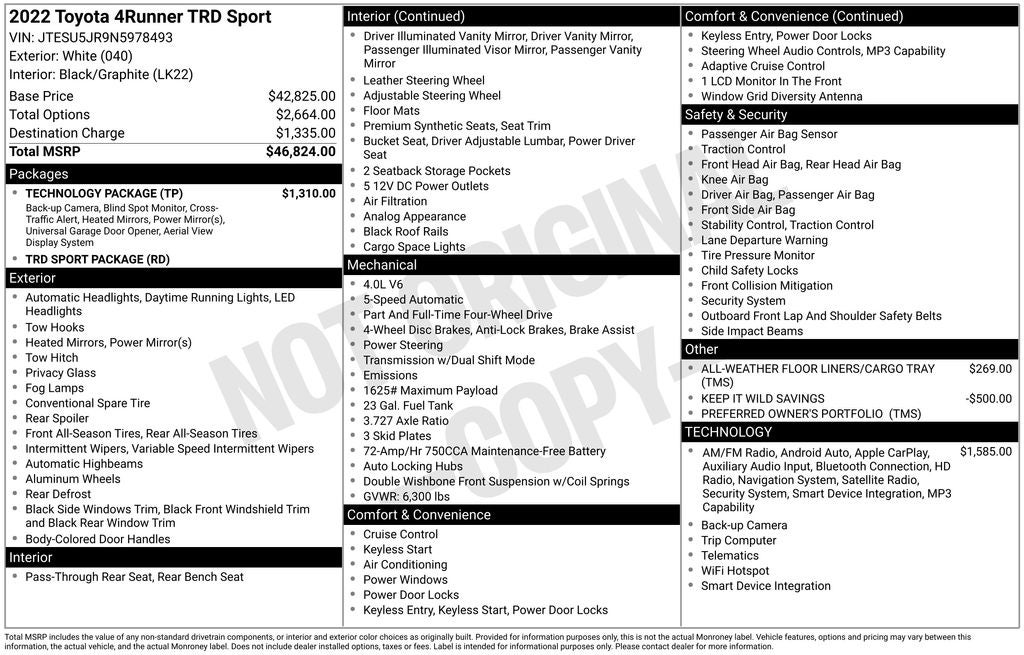 2022 Toyota 4Runner TRD Sport